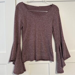 Chic Dramatic Flare Bell Sleeve Whisper Blouse